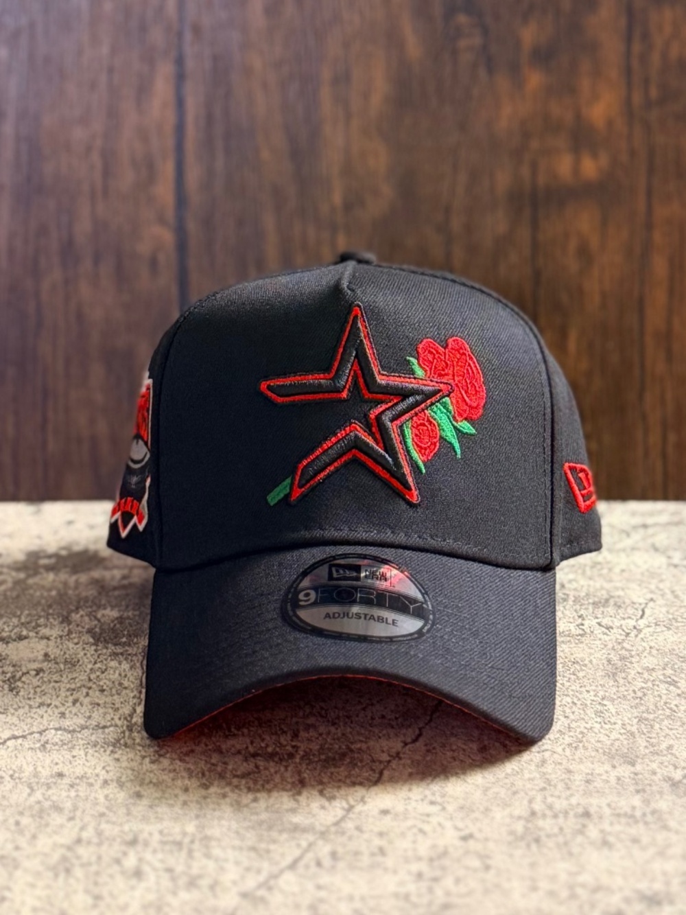 New Era Houston Astros 1988 Astrodome Side Patch 9FORTY Snapback Black/Red OSFA